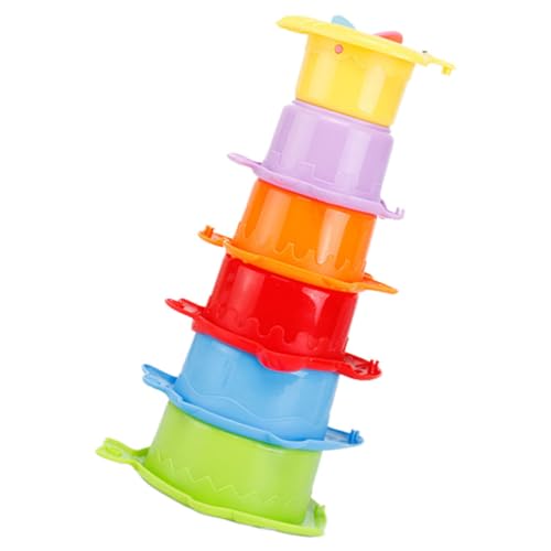 KOMBIUDA 6St Bunte Tasse Spielzeug interaktives Spielzeug -Spielzeug kinderzimmer Spielzeug Stapelbecher für Babys von 6-12 Monaten Stapelbecher für Kleinkinder 1-3 Plastik von KOMBIUDA