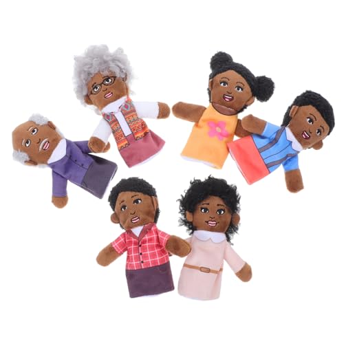 KOMBIUDA 6St Familie Fingerpuppen Puppen für Familienhandpuppe Marionette puppenspielzeug kinderpuppen Kuschelige Fingerpuppen finger familie Vorschulpuppen Spielpuppen PP Baumwolle von KOMBIUDA