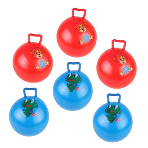 KOMBIUDA 6St Schläger handhaben hupfball für Activity für Parkspielzeug spielsachen Toys Weltraumspielzeug für hüpfen hüpfen Cartoon-Bälle Bildungsbälle PVC von KOMBIUDA