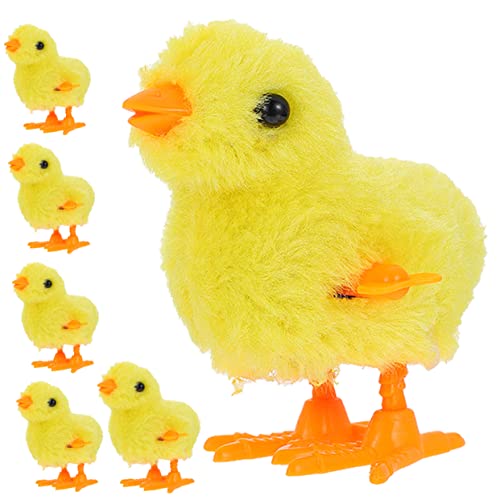 KOMBIUDA 6St Uhrwerk Huhn Spielzeug für Kinder Toys Funny Toys entzückendes Kinderspielzeug Küken Uhrwerk Spielzeug interessantes Kinderspielzeug Lustiges Aufziehspielzeug Plüschstoffe von KOMBIUDA