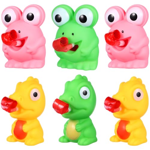 KOMBIUDA 6er Set Quetschspielzeuge Frosch Und Dinosaurier Lustige Quetsch Frosch Spielzeuge Mit Zunge Für Ostern Perfekt Als Und Füllmaterial Für Osternester Zufällige von KOMBIUDA