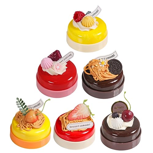 KOMBIUDA 6st Kuchenmodelle Faux-kuchenscheibe Requisiten Für Küchenkuchen Simulierte Desserts Gefälschtes Kuchenmodell Kuchen-Dessert-Modell Künstlicher Schokoladenkuchen Falsches Brot PVC von KOMBIUDA