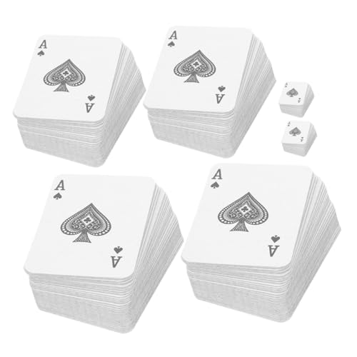 KOMBIUDA 6st Pokerkarten Spielkarten Party-Deck-Karten Kartenspiele Winzige Deckkarten Kleine Deckkarten Goodie-Bag-Stuffer Kinder Spielen Karten Brettspiel-deckkarte Beschichtetes Papier von KOMBIUDA