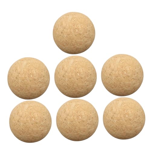 KOMBIUDA 7St Kicker Zubehör fußball Minibälle Korkkugeln Kickertisch für Kinder Mini-Sportbälle Tischfussball Kicker-Ersatzspieler Kickerspiele Weinkorken Dekanterstopfen Holz Beige von KOMBIUDA