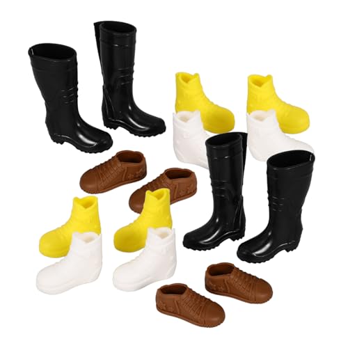 KOMBIUDA 8 Paar Jungen Puppenschuhe Spielzeughaus Mini Mini Babypuppen Für Babys Kinderspielzeug Babydoll Babys Puppen Ornamente Für Mini Puppenschuhe Puppen Ankleideschuhe von KOMBIUDA