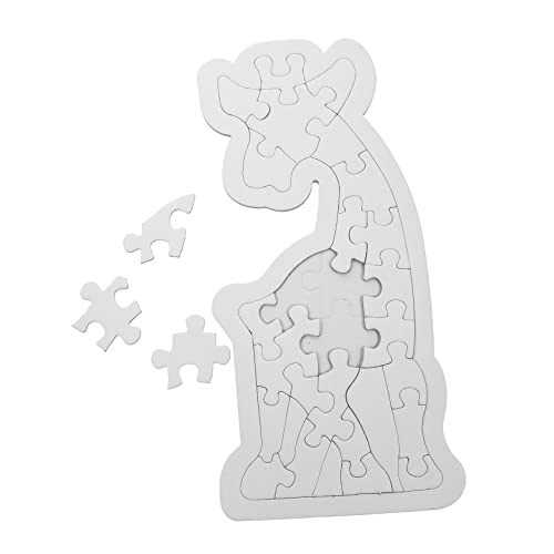 KOMBIUDA 8 Sätze Giraffe Puzzle Sortieren Und Stapeln Von Puzzle- Für Leeres Giraffen-Puzzle Bildungsspielzeug Puzzle Malen Weiß Papier von KOMBIUDA