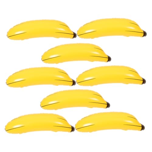 KOMBIUDA Aufblasbare Bananen-Requisiten 8 Stück Jumbo-Bananen riesige Aufblasartikel für Geburtstagsspiele Bananen-Party-Dekorationen von KOMBIUDA