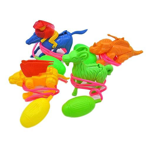 KOMBIUDA 8 Stück Luftdruck Springender Frosch Spielzeug Luftsprung Frosch Spielzeug Pferd Springendes Spielzeug Krippenspielzeug Für Kinder Tier Aufziehspielzeug Hüpfpferd Hüpfspielzeug von KOMBIUDA