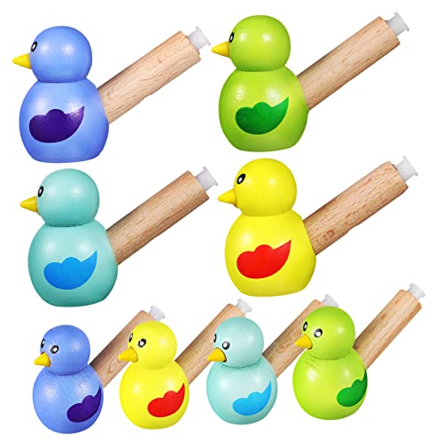 KOMBIUDA 8er Set Holzpfeifen Vogel Design Für Bunte Pfeifen Mit Lautem Musikspielzeug Für Kleinkinder Pädagogisches Zur Der Kreativität Und Motorik von KOMBIUDA