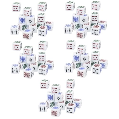 KOMBIUDA 80 STK Poker Würfel Board Games brettspiele Gaming zubehör Boardgames brettspielr Unterhaltungswürfel Jetons Poker-Requisiten Mathe-Spiel Spielwürfel Requisiten Partyzubehör Acryl von KOMBIUDA