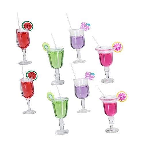 KOMBIUDA 8St Fruchtcocktail Cocktails Mini-Wasserbecher Margarita Wein sammlerstücke spielsachen Toy Cocktail deko Obstcocktail Mini-Hausaccessoire künstliche Cocktailmodelle Harz von KOMBIUDA