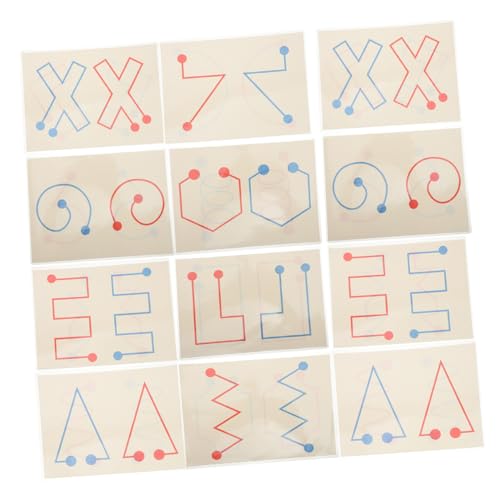 KOMBIUDA 8St Kartenspiel Spielzeug Bauen Denktrainingsspielzeug Montessori-Puzzlebrett Lernspielzeug Montessori-Spielzeug Spielzeug zur Gehirnentwicklung für Kinder Gehirnspielzeug Papier von KOMBIUDA