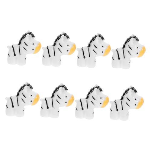 KOMBIUDA 8st Mini-Zebra-Ornament Mini-zebrafiguren Winzige Tiere Winzige Figuren Minifiguren Miniaturfiguren Zebra Figur Spielzeug Zebra-zubehör Tierfiguren Miniatur-Dinge Zebra-Figur Harz von KOMBIUDA