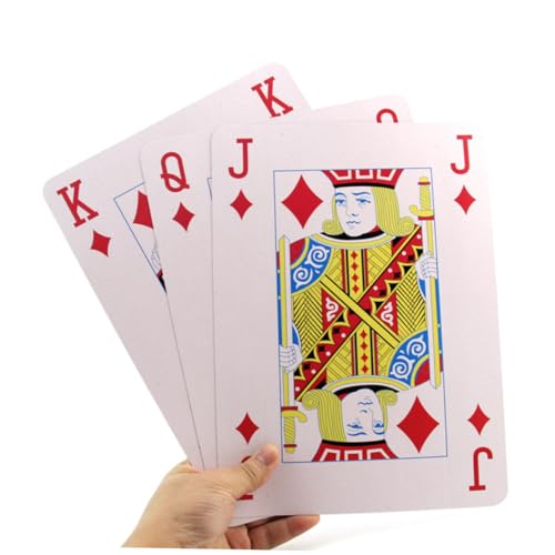 KOMBIUDA 9 Brettspiel Poker Spielkarten Papier Poker Karte Kreative Poker Karten A4 Große Poker Weiß von KOMBIUDA