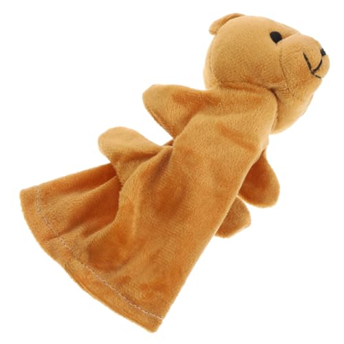 KOMBIUDA Bär Handpuppe Spielzeug Spielzeug Tierhandpuppen Tierpuppe Geschichtenerzählpuppe Plüschhandpuppen Handpuppen Für Kleinkinder 1–3 Plüschtierhandpuppe Hellbraun Pp Baumwolle von KOMBIUDA