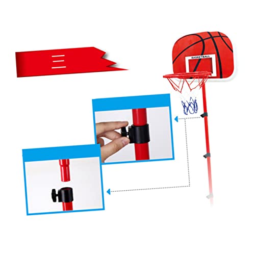 KOMBIUDA Basketballständer Für Kinder Basketballkorb Für Kinder Outdoor-spielspielzeug Für Kinder Kidcraft-spielset Basketballkorb Über Der Tür Drinnen Verstellbare Basketballständer Rot von KOMBIUDA