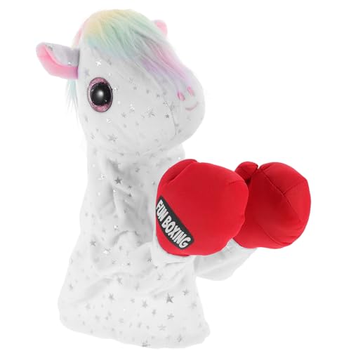 KOMBIUDA Box-Einhorn Pädagogisches für spielzeuge Tierpuppe Frühpädagogisches tierische Handpuppe Tierische Fingerpuppen Handpuppe zum Geschichtenerzählen Plüsch von KOMBIUDA