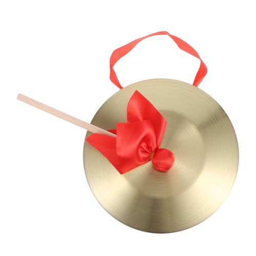 KOMBIUDA Griff Kinder Hotelglocke Glocke Chinesischer Handgong Set Für Kinder Kupfergong Musikspielzeug Ideal Für Festivalpartys Traditionelle Chinesische Instrumente Größe l 1 Satz von KOMBIUDA