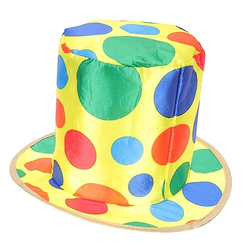 KOMBIUDA Clown-Hut Clown Kopfschmuck Clown Hut Clown Costume Accessory Funny hat Clown-Kostüm Clown-Cosplay-Kappen Kleider Clown-Deko Gruseliger Halloween-Hut großer Clownhut Polyester von KOMBIUDA