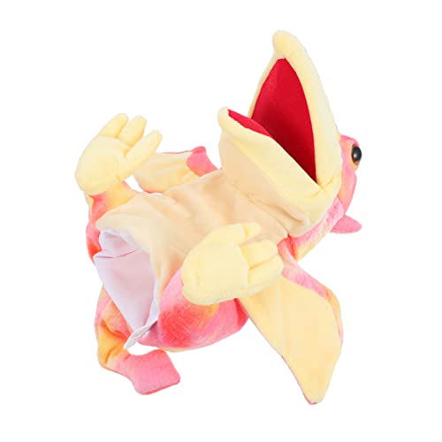 KOMBIUDA Dinosaurier-Marionetten-Handschuhe Puppenpuppen Kopfschmuck kopfschüttelnde Puppe mädchen saurier Puppen Lernspielzeug Rollenspiel Handpuppe Plüschtier Rosa von KOMBIUDA