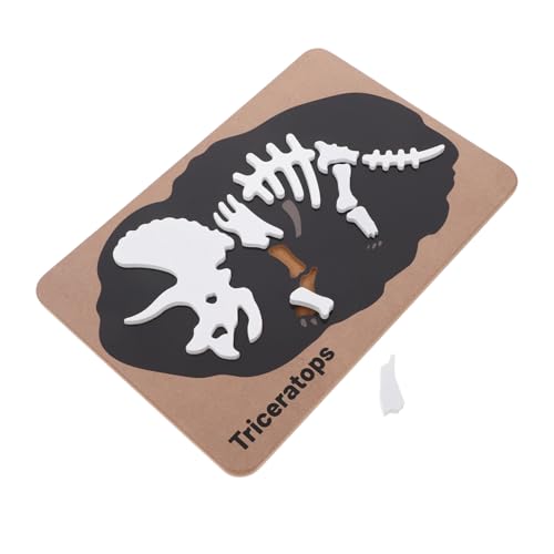 KOMBIUDA Dinosaurier-fossilien-Puzzle Dinosaurier- Welt Dinosaurierstatue Dinosaurier-Ei Skelett-Puzzle Für Puzzlekleber Knochen Puzzlematte Lernpuzzle Ahorn von KOMBIUDA