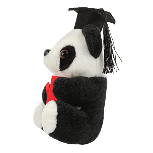 KOMBIUDA Doktorhut Panda Kuscheltier pummeluff Kuscheltier Panda-Souvenir Stuffed Soft Toys Panda mit Doktorhut dekoratives Panda- entzückende Pandapuppe Panda-Puppe Plüsch von KOMBIUDA