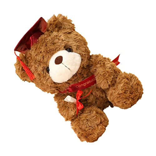 KOMBIUDA Dr. Bärenpuppe Graduation Bear abschlussgeschenk Geburtstagsgeschenke zur Stofftier Bär Grad plüsch abschluss ausgestopfter bär gefüllter Bär Plüsch Brown von KOMBIUDA