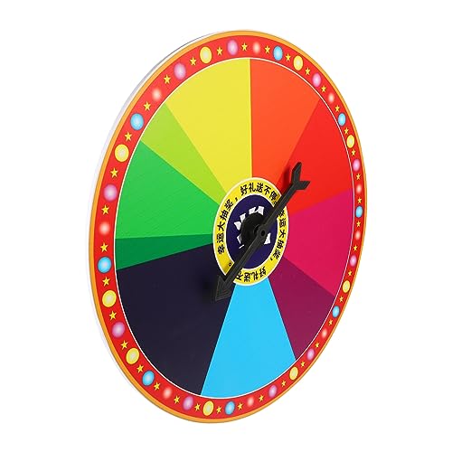 KOMBIUDA Drehscheibe Mystery Wheel Spendenrad Preisrad Zappelrad Mit Ständer Lehr Requisitenrad Wagen Riesenrad Desktop Karnevalsspiel Hochstuhl Reifenwagen von KOMBIUDA