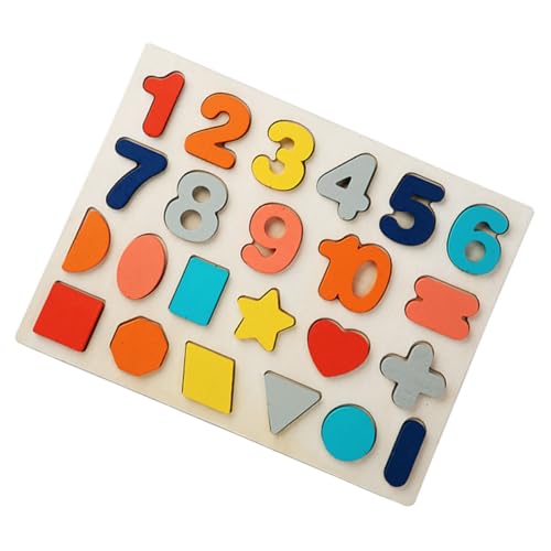 KOMBIUDA Dreidimensionales Puzzle Mathe-Lernrätsel Zahlenlernspielzeug für Kinder Gehirnspielzeug kinderpuzzle Kinder Puzzle Kid Toys Formblöcke aus Holz Perle einfädeln hölzern Colorful von KOMBIUDA