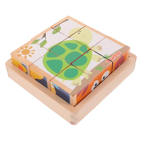 KOMBIUDA Dreidimensionales Puzzle Puzzle rätselbuch Educational Toys Toys holzpuzzles Bildungsspielzeug Lernspielzeug aus Holz aus Holzblöcken hölzern von KOMBIUDA