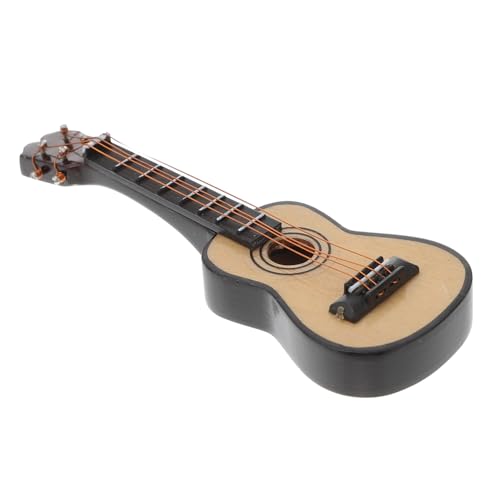 KOMBIUDA E-Gitarre im Taschenformat holzdeko lendenwärmer Decorative Accessories Spielzeughaus Dekoration puppenhauszubehör Bausatz Mini-Gitarrenmodell selber schmücken Mini-Hausdekoration von KOMBIUDA