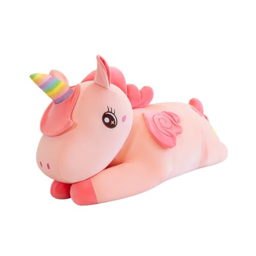 KOMBIUDA Einhorn Kissen Dekokissen Kinderspielzeug Kinderkissen Geschmeidiges Stofftier Puppe Einhorn Stoffpuppe Tier Plüschtier Kinderzimmer Puppe Ornament Kindergeschenk von KOMBIUDA