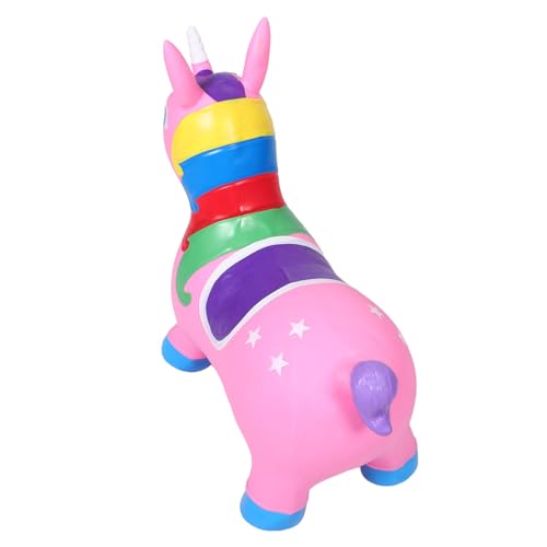 KOMBIUDA Einhorn Spielzeug Hüpftiere Für Kleinkinder Aufblasbares Einhorn-hüpfspielzeug Pferdehüpfer Reiten Sie Auf Tierspielzeug Einhorn-hüpfer Hüpfendes Einhorn-fahrspielzeug PVC Rosa von KOMBIUDA