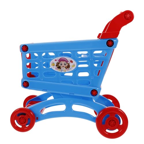 KOMBIUDA Einkaufswagen Einkaufswaren aus Pappe Kinderwagen Spielen Sie Spielzeugfutter Supermarkt Zubehör Puppenhaus-Miniaturen Babywagen Mini Körbe Spielzeug-Einkaufskorb Miniwagen Plastik von KOMBIUDA