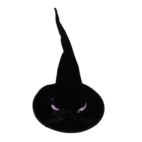 KOMBIUDA Eleganter Maskerade Hexenhut für Damen Spitz Zulaufend mit Breiter Krempe Leicht und Formstabil Vielseitig für Halloween Kostüm Karneval Cosplay und Maskerade KOMBIUDA Eleganter Maskerade Hexenhut für Damen Spitz Zulaufend mit Breiter Krempe Leicht und Formstabil Vielseitig für Halloween Kostüm Karneval Cosplay und Maskerade von KOMBIUDA