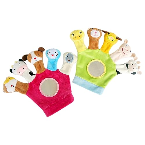 KOMBIUDA Flannelette Handpuppenhandschuhe Lustige Tierdesigns Für Kleinkinder Frühkindliche Lernspielzeuge Für Junge Mädchen Und Kleinkinder Kinderhandschuhe Handpuppe von KOMBIUDA