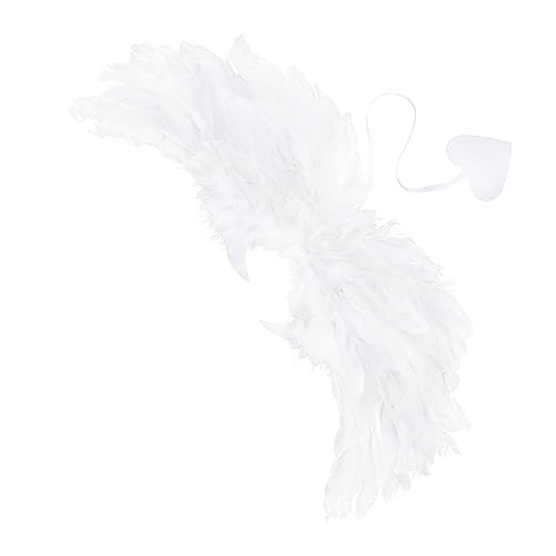 KOMBIUDA Flügel Für Halloween Kostüme Weiße Feder Flügel Für Cosplay Engel Kostü Karneval Mottoparty Performance Angel Wing Prop Ideal Für Und Erwachsene von KOMBIUDA