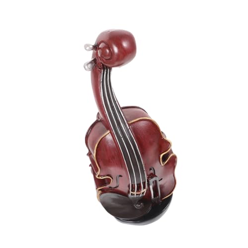 KOMBIUDA Geigenmodell winzige Geige mit Gitarrendekor kleine Geige kleinste Geige Bürodekoration Vintage Dekoration Retro Dekoration Violine Spardose Heimdekoration Sparschwein Harz von KOMBIUDA