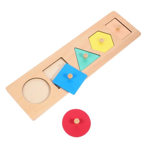 KOMBIUDA Geometrische Tafeln Spielzeug Spielzeuge Puzzle Sortierspielzeug Für Kleinkinder Shape-Match-Spielzeug Shape-Match-Board Formpassendes Spielzeug Vorschulrätsel Hölzern von KOMBIUDA