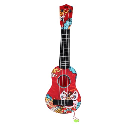 KOMBIUDA Gitarrenspielzeug Für Kinder Ukulele-Modell Kinder Gitarre Tier-Ukulele-Spielzeug Kleinkind Ukulele Spielzeug Gitarre Für Kinder Im Alter Von 3-5 Jahren Kleinkind Gitarre Abs Rot von KOMBIUDA