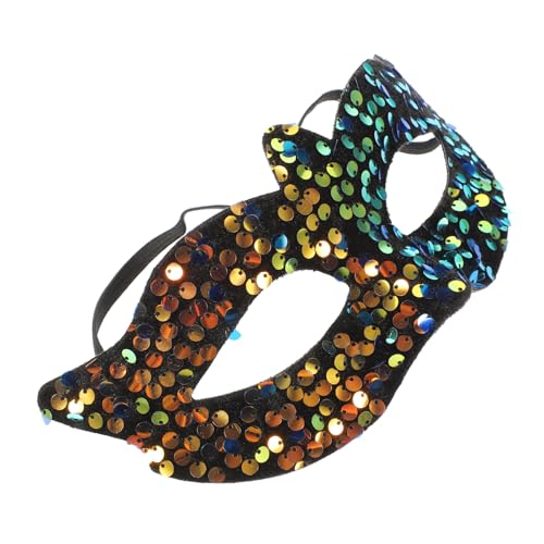 KOMBIUDA Goldene Pailletten Maske Halbgesichtsmaske für Mardi Gras Frauen Venezianische Maskerade Tanzparty Karneval Halloween Kostüm Zubehör KOMBIUDA Goldene Pailletten Maske Halbgesichtsmaske für Mardi Gras Frauen Venezianische Maskerade Tanzparty Karneval Halloween Kostüm Zubehör von KOMBIUDA