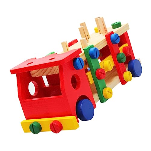 KOMBIUDA Hämmerbank Aus Mit Hammer Baufahrzeug Spielzeug Und Holzpuzzles Ideal Zu Geburtstagen Oder Weihnachten Für Jungen Und Mädchen Fördert Die Motorischen von KOMBIUDA