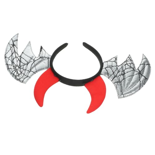 KOMBIUDA Halloween-Party-Stirnband Halloween-Kopfhörer Halloween-Haarbänder halloween headband haarband halloween Stirnband mit Fledermausflügeln Cosplay-Stirnband mädchen stirnbänder Stoff von KOMBIUDA