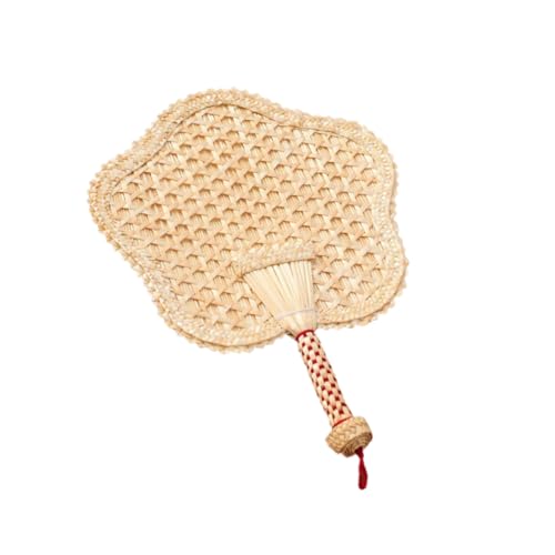 KOMBIUDA Handgefertigter Fächer aus Rohrkolbenblatt Handlicher Sommer handventilator in Gelb Fünfzackige Form Tragbar und Elegant für Strand Party und Heimdekoration KOMBIUDA Handgefertigter Fächer aus Rohrkolbenblatt Handlicher Sommer handventilator in Gelb Fünfzackige Form Tragbar und Elegant für Strand Party und Heimdekoration von KOMBIUDA