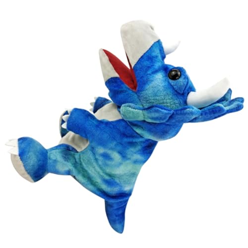 KOMBIUDA Handpuppe Dinosaurs d Toy Papageienpuppe Dinosaurier puppentrage Marionette Baumwolle Blue von KOMBIUDA