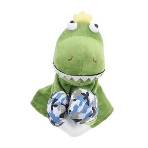 KOMBIUDA Handpuppenspielzeug Emuliertes Tierspielzeug Cartoon-tierpuppenspielzeug Geschichtenerzählende Handpuppen Handpuppe Interaktive Handpuppe Stofftierpuppen Green Metall von KOMBIUDA