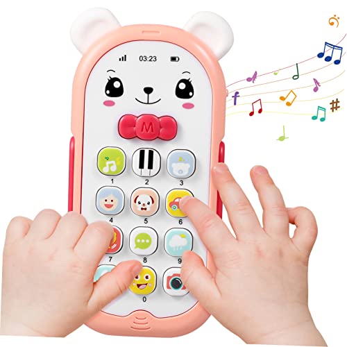 KOMBIUDA Handyspielzeug Für Kleinkinder Babys Telefon Trommel Instrument Mädchen -Handy -Telefon Telefon Handy Abs Rosa von KOMBIUDA