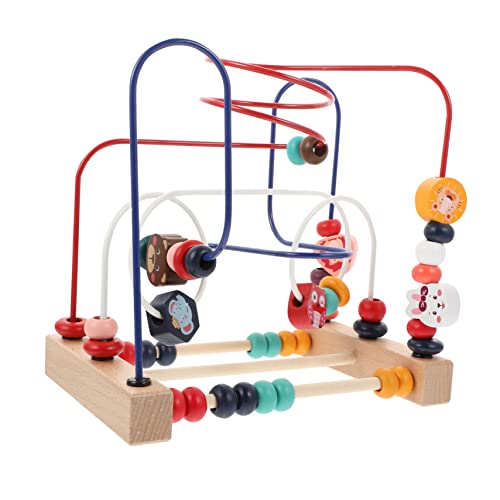 KOMBIUDA Holzperlen Labyrinth Roller Lernspielzeug Für Kleinkinder 1 Stück Interaktives Puzzlespiel Aus Für Babys Fördert Feinmotorik Und Koordination von KOMBIUDA