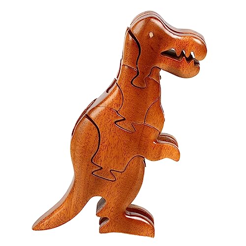 KOMBIUDA Holzpuzzle Dinosaurier-Spielzeug Zusammenbauen Dinosaurierspielzeug 3D-Dinosaurier-Puzzle Kinderspielzeug Holz Dinosaurier Spielzeug 3D-Dinosaurier-Spielzeug Brown Hölzern von KOMBIUDA