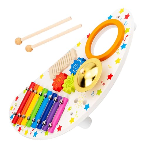 KOMBIUDA Holzspielzeug Für Babys Musikinstrumente Set Aus Montessori Musikalisches Xylophon Und Trommel Kreatives Musikspielzeug Für Ab 1 Jahr Lernspielzeug Für Kleine Entdecker von KOMBIUDA